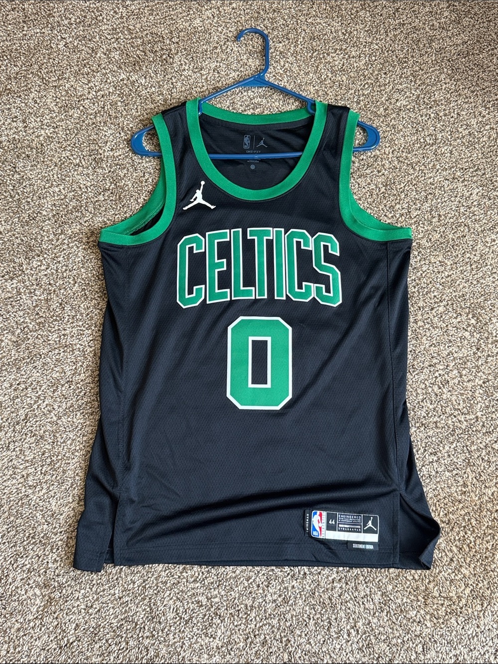 Jordan Black and Green Celtics #0 Basketball Jersey